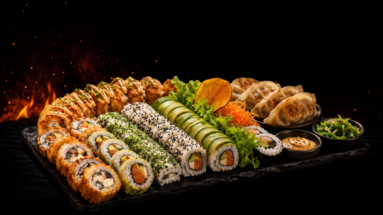 Selección de rolls de promociones Flaming